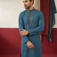 Japanese Fabric & Mirror Work Kurta Set ( 65KP B-P 5500Peacock S )