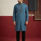 Japanese Fabric & Mirror Work Kurta Set ( 65KP B-P 5500Peacock S )