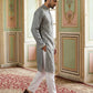 Modern Ethnic Silk Blend Kurta Pyjama Set ( 65KP 5501Grey S ) [FF] [A-1-4]