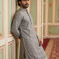 Modern Ethnic Silk Blend Kurta Pyjama Set ( 65KP 5501Grey S ) [FF] [A-1-4]