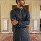 Modern Ethnic Silk Blend Kurta Pyjama Set ( 65KP 5501Navy S ) [FF] [A-1-4]