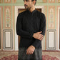 Japanese Cotton Blend Embroidered Kurta Set ( 65KP B-P 5502Black S )