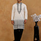 Japanese Imported Embroidered Kurta with Korean pants ( 65KP PJ11B I 5502 White )