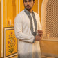 Japanese Cotton Blend Embroidered Kurta Set ( 65KP B-P 5502White S )