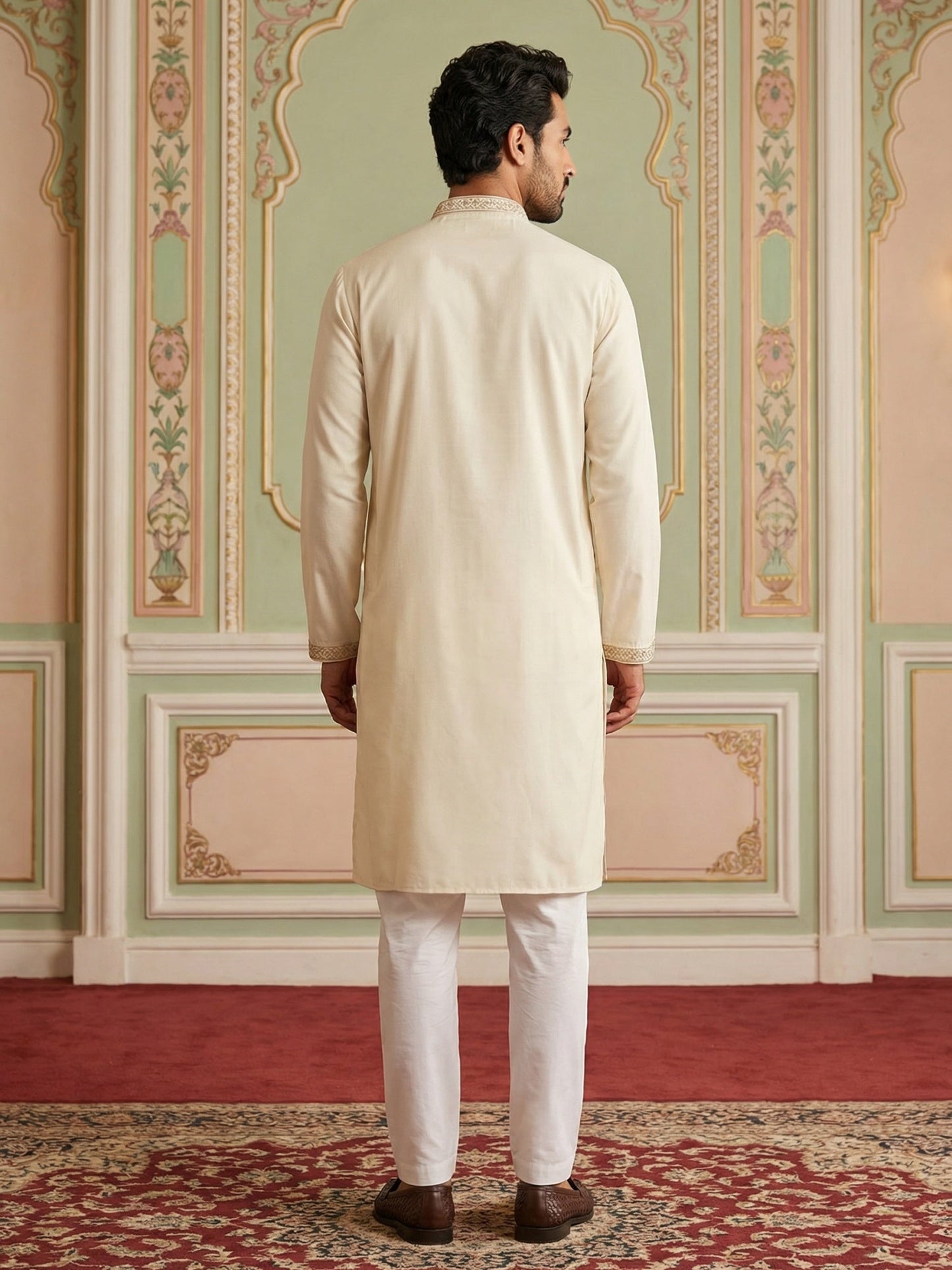 Luxury Japanese Kurta Set for Men ( 65KP 5503White S ) [FF] [H-10]