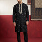 Men Japanese Black Embroidered Kurta Set ( 65KP B-P 5504Black S )