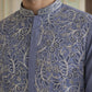 Men Festive Embroidered Straight Kurta Set ( 65KP P 5505Blue ) [FF] [H-10]
