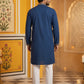 Royale Silk Blend Kurta Set ( 65KP 5506Peacock S )