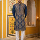 Royale Silk Blend Kurta Set ( 65KP 5506Peacock S )