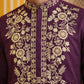Purple Embroidered Cotton Blend Kurta Set ( 65KP P 5508Purple ) [FF] [B-12]