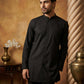 Men’s Traditional Silk Blend Kurta Set ( 65KP 5509Black ) [FF] [O-10]