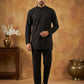 Men’s Traditional Silk Blend Kurta Set ( 65KP 5509Black ) [FF] [O-10]