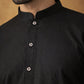 Men’s Traditional Silk Blend Kurta Set ( 65KP 5509Black ) [FF] [O-10]