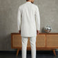 Men’s Traditional Silk Blend Kurta Set ( 65KP 5509White ) [FF] [O-10]