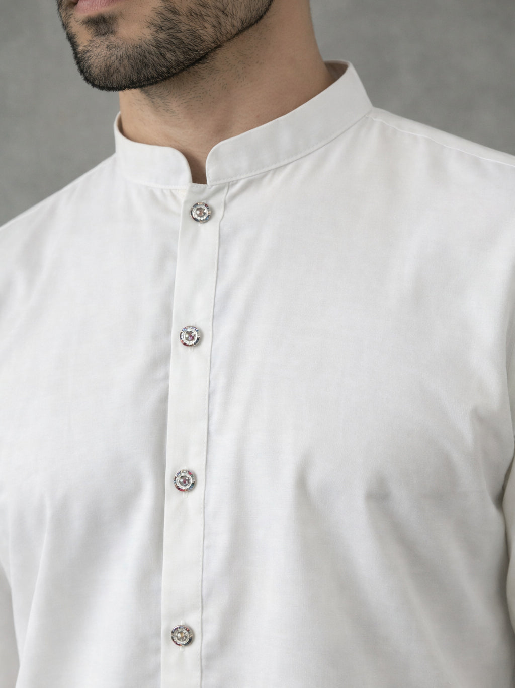 Men’s Traditional Silk Blend Kurta Set ( 65KP 5509White ) [FF] [O-10]
