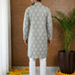Men’s Cotton Blend Ethnic Printed Kurta Set ( 65KP P 5510Grey ) [FF] [N-13]