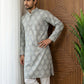 Men’s Cotton Blend Ethnic Printed Kurta Set ( 65KP P 5510Grey ) [FF] [N-13]