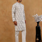 Men’s Cotton Blend Ethnic Printed Kurta Set ( 65KP W C 5510 Grey )