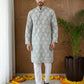 Men’s Cotton Blend Ethnic Printed Kurta Set ( 65KP P 5510Grey ) [FF] [N-13]