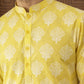 Men’s Cotton Blend Ethnic Printed Kurta Set ( 65KP P 5510Lemon ) [FF] [N-13]