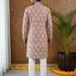 Men’s Cotton Blend Ethnic Printed Kurta Set ( 65KP P 5510Peach ) [FF] [N-13]