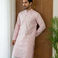 Men’s Cotton Blend Ethnic Printed Kurta Set ( 65KP P 5510Pink ) [FF] [N-13]