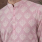 Men’s Cotton Blend Ethnic Printed Kurta Set ( 65KP P 5510Pink ) [FF] [N-13]
