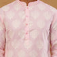 Men’s Cotton Blend Ethnic Printed Kurta Set ( 65KP W C 5510 Pink )