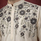 Men’s Cotton Blend Embroidered Festive Kurta Set ( 65KP P 5511Cream ) [FF] [A-1-3]
