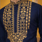Men’s Japanese Embroidered Kurta Set ( 65KP P 5512Navy )