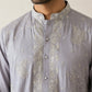 Embroidered Silk Blend Traditional Kurta with Korean Pants