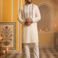Cream Cotton Blend Ethnic Embroidered Kurta Set ( 65KP P 5516Cream ) [FF] [B-2]
