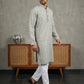 Woven Design Kurta Pyjama Set for Men ( 65KP P 5518Grey ) [FF] [H-8]
