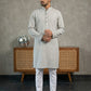 Woven Design Kurta Pyjama Set for Men ( 65KP P 5518Grey ) [FF] [H-8]