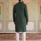 Japanese Embroidered Festive Kurta Set for Men ( 65KP P 5519Olive ) [FF] [P-6]