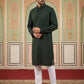 Japanese Embroidered Festive Kurta Set for Men ( 65KP P 5519Olive ) [FF] [P-6]