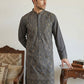 Japanese Embroidery Traditional Kurta Set ( 65KP P 5520Grey ) [FF] [B-1-2]