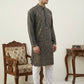 Japanese Embroidery Traditional Kurta Set ( 65KP P 5520Grey ) [FF] [B-1-2]