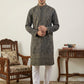 Japanese Embroidery Traditional Kurta Set ( 65KP P 5520Grey ) [FF] [B-1-2]