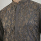 Japanese Embroidery Traditional Kurta Set ( 65KP P 5520Grey ) [FF] [B-1-2]
