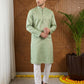 Woven Design Cotton Jacquard Kurta Set ( 65KP P 5521Green ) [FF] [P-10]