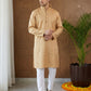 Woven Design Cotton Jacquard Kurta Set ( 65KP P 5521Orange ) [FF] [P-10]