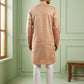 Woven Design Cotton Jacquard Kurta Set ( 65KP P 5521Peach ) [FF] [P-10]