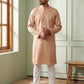 Woven Design Cotton Jacquard Kurta Set ( 65KP P 5521Peach ) [FF] [P-10]