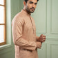 Woven Design Cotton Jacquard Kurta Set ( 65KP P 5521Peach ) [FF] [P-10]
