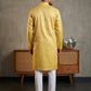 Woven Design Cotton Jacquard Kurta Set ( 65KP P 5521Yellow ) [FF] [P-10]