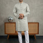 Foil Printed Cotton Blend Kurta Pyjama Set ( 65KP P 5523Off-White ) [FF] [A-14]