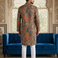 Paisley Printed Kurta Pyjama Set ( 65KP P 5524Brown )