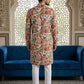 Paisley Floral Printed Kurta Pyjama Set ( 65KP P 5524Multi )