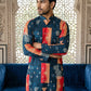 Geometric Printed Kurta Pyjama Set ( 65KP P 5524Navy )